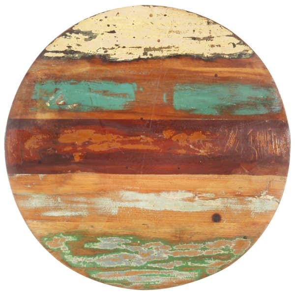 vidaXL Rund bordplate 50 cm 25-27 mm gjenvunnet heltre