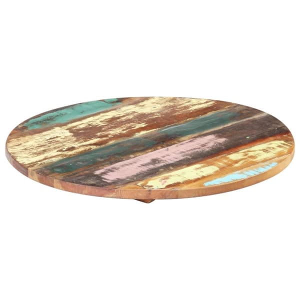 vidaXL Rund bordplate 50 cm 25-27 mm gjenvunnet heltre