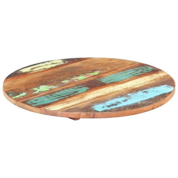 vidaXL Rund bordplate 50 cm 25-27 mm gjenvunnet heltre