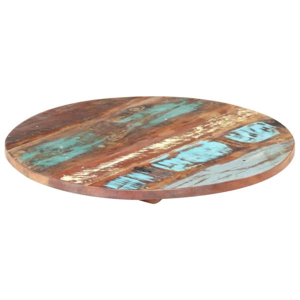 vidaXL Rund bordplate 50 cm 25-27 mm gjenvunnet heltre