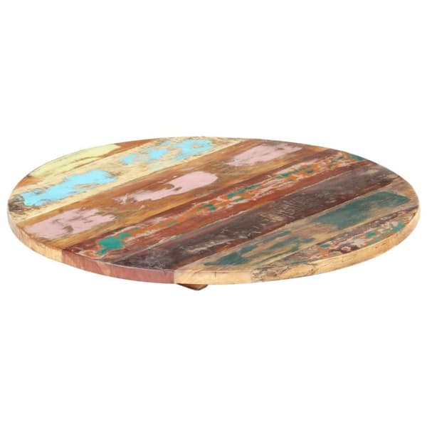 vidaXL Rund bordplate 50 cm 25-27 mm gjenvunnet heltre