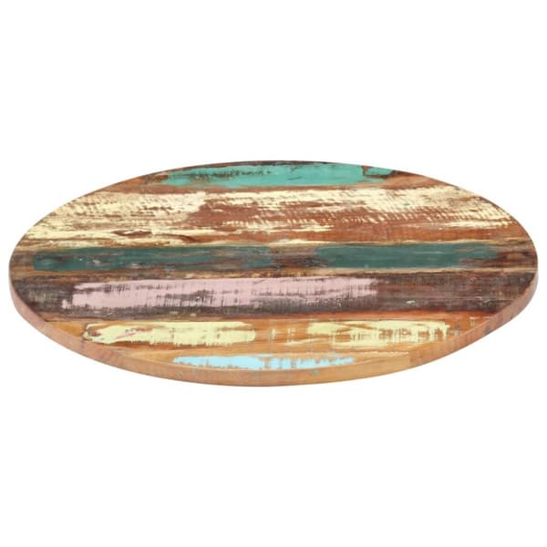vidaXL Rund bordplate 50 cm 25-27 mm gjenvunnet heltre
