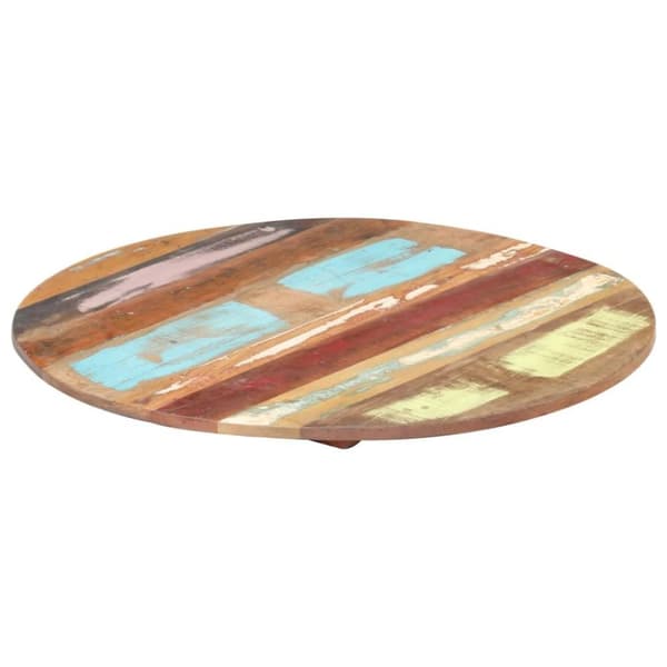 vidaXL Rund bordplate 50 cm 15-16 mm gjenvunnet heltre