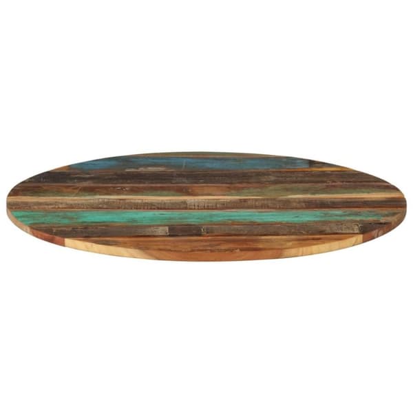 vidaXL Rund bordplate 80 cm 15-16 mm gjenvunnet heltre