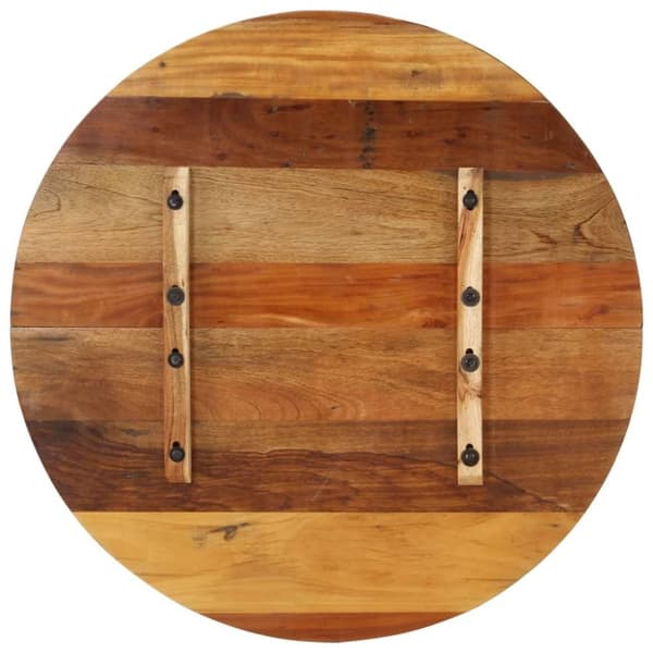 vidaXL Rund bordplate 80 cm 15-16 mm gjenvunnet heltre