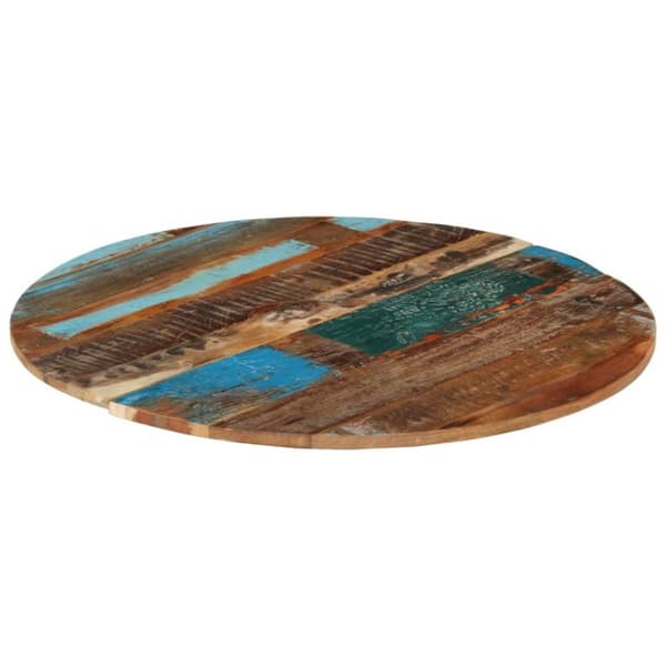 vidaXL Rund bordplate 80 cm 15-16 mm gjenvunnet heltre