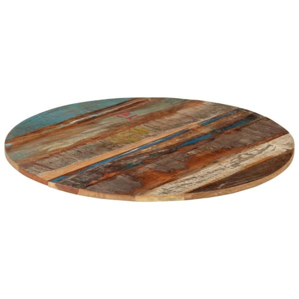 vidaXL Rund bordplate 80 cm 15-16 mm gjenvunnet heltre