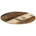 Miniatyrbilde 10 av 10: vidaXL Rund bordplate 80 cm 15-16 mm gjenvunnet heltre