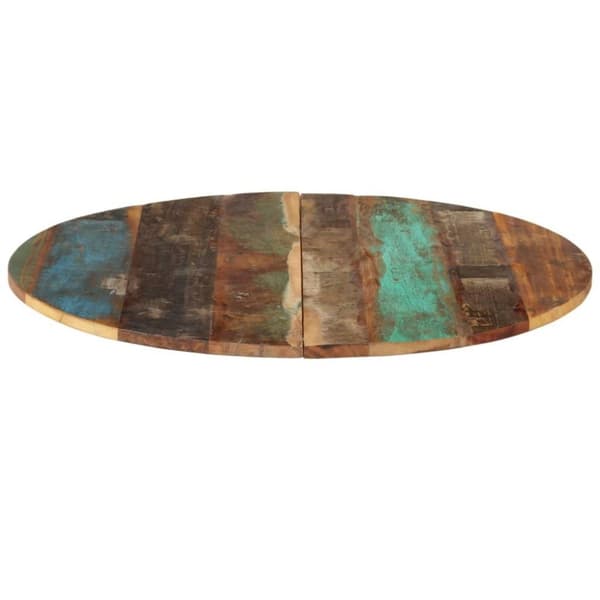 vidaXL Rund bordplate 80 cm 15-16 mm gjenvunnet heltre
