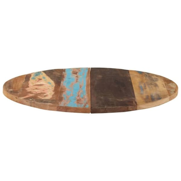 vidaXL Rund bordplate 80 cm 25-27 mm gjenvunnet heltre
