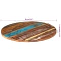 Miniatyrbilde 7 av 10: vidaXL Rund bordplate 80 cm 25-27 mm gjenvunnet heltre