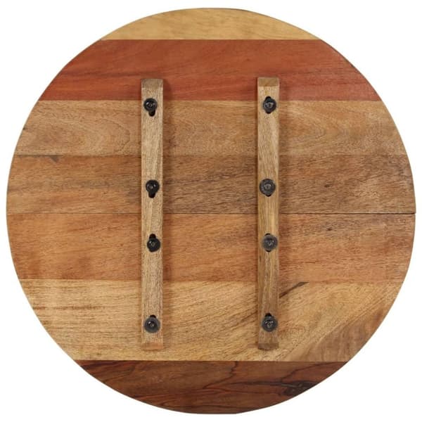 vidaXL Rund bordplate 60 cm 15-16 mm gjenvunnet heltre