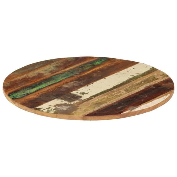 vidaXL Rund bordplate 60 cm 15-16 mm gjenvunnet heltre