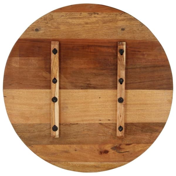 vidaXL Rund bordplate 70 cm 15-16 mm gjenvunnet heltre