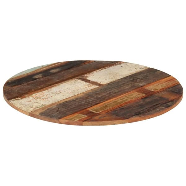 vidaXL Rund bordplate 70 cm 15-16 mm gjenvunnet heltre