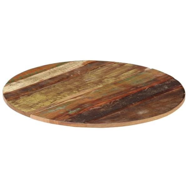 vidaXL Rund bordplate 70 cm 15-16 mm gjenvunnet heltre