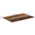 Miniatyrbilde 7 av 10: vidaXL Rektangulær bordplate 60x90 cm 15-16 mm gjenvunnet heltre