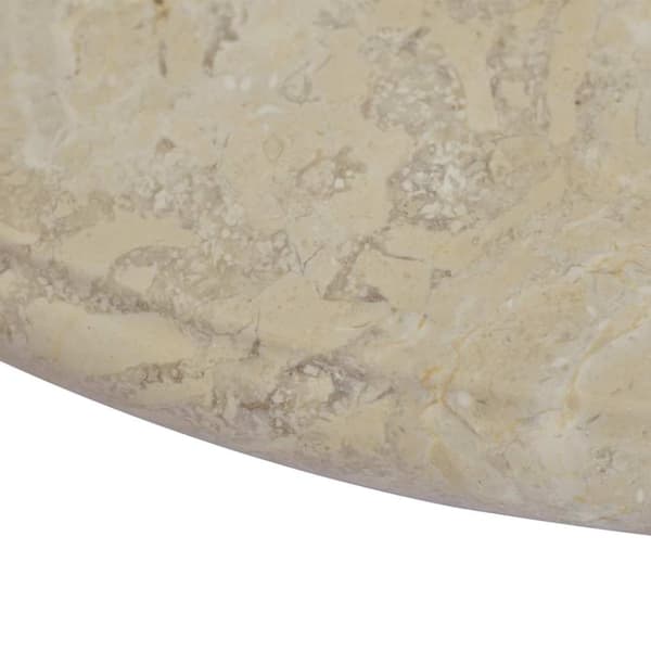 vidaXL Bordplate kremhvit Ø60x2,5 cm marmor