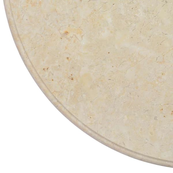 vidaXL Bordplate kremhvit Ø60x2,5 cm marmor