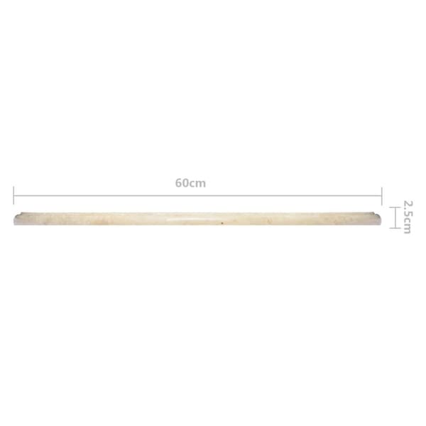 vidaXL Pöytälevy kerma Ø60x2,5 cm marmori