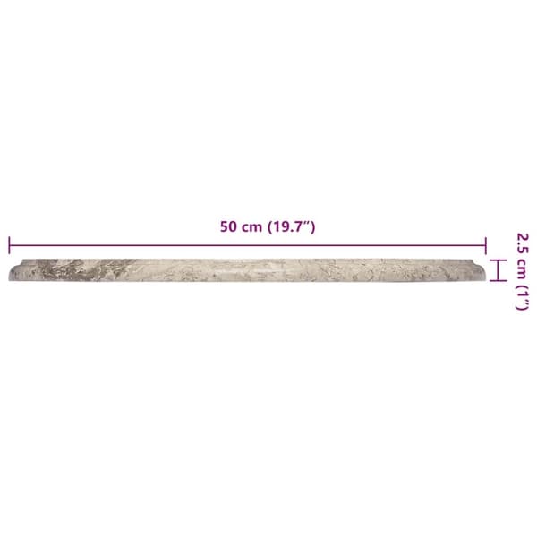 vidaXL Bordsskiva grå Ø50x2,5 cm marmor