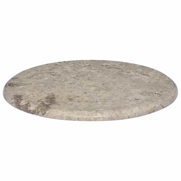 vidaXL Bordsskiva grå Ø50x2,5 cm marmor