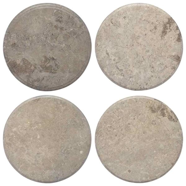 vidaXL Pöytälevy harmaa Ø50x2,5 cm marmori