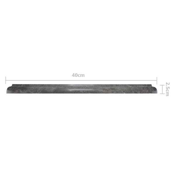 vidaXL bordplade Ø40x2,5 cm marmor sort