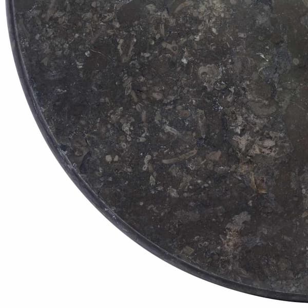 vidaXL Bordplate svart Ø50x2,5 cm marmor