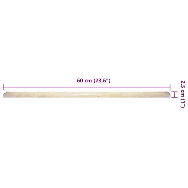 vidaXL Bordplate svart Ø50x2,5 cm marmor