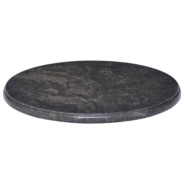 vidaXL Bordplate svart Ø50x2,5 cm marmor