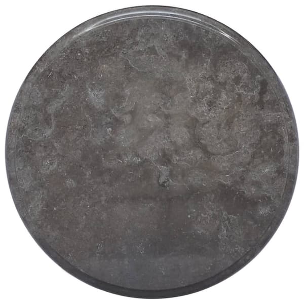 vidaXL Bordplate svart Ø40x2,5 cm marmor