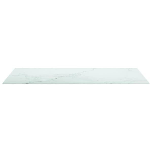 vidaXL Pöytälevy valkoinen 100x50 cm 6 mm karkaistu lasi marmorikuvio