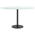 Miniatyrbillede 3 af 4: vidaXL bordplade Ø70x0,8 cm hærdet glas med marmordesign hvid