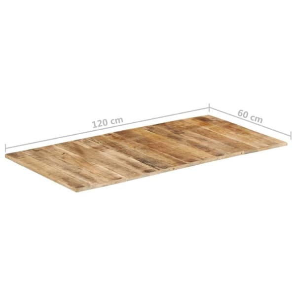 vidaXL Pöytälevy 120x60x(1,5-1,6) cm karkea mangopuu