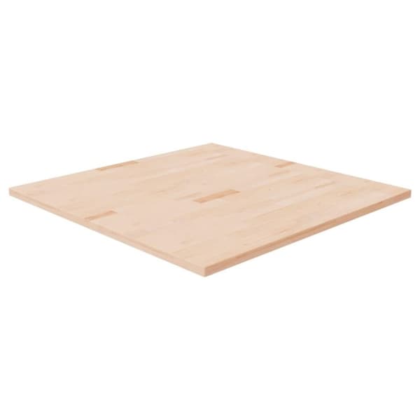 vidaXL Fyrkantig bordsskiva 90x90x2,5 cm obehandlat massiv ek