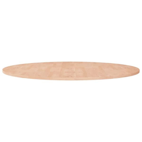 vidaXL Rund bordsskiva Ø90x1,5 cm obehandlat massiv ek