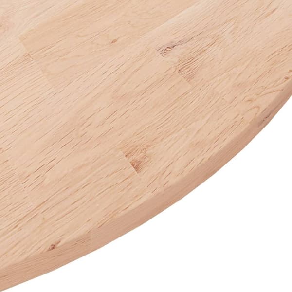 vidaXL Pyöreä pöytälevy Ø90x1,5 cm käsittelemätön täysi tammi