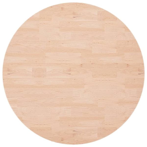 vidaXL Pyöreä pöytälevy Ø90x1,5 cm käsittelemätön täysi tammi