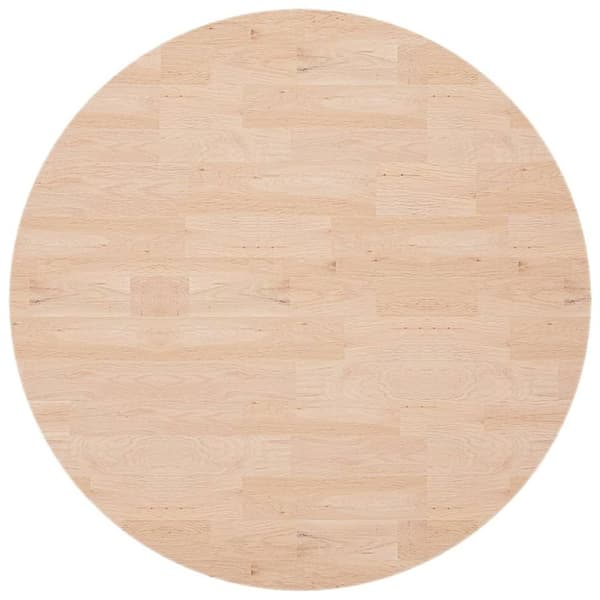 vidaXL Rund bordplate Ø90x2,5 cm ubehandlet heltre eik