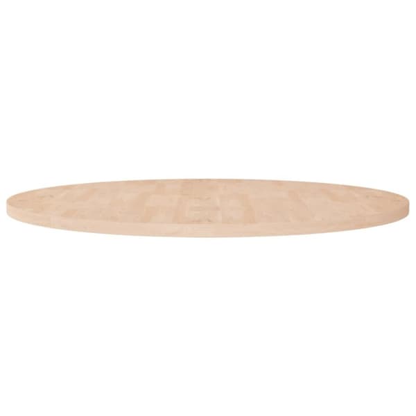 vidaXL Rund bordplate Ø90x2,5 cm ubehandlet heltre eik