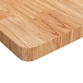 Miniatyrbillede 3 af 4: vidaXL firkantet bordplade 90x90x4 cm behandlet massivt eg lysebrun