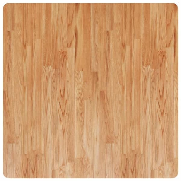 vidaXL firkantet bordplade 90x90x4 cm behandlet massivt eg lysebrun