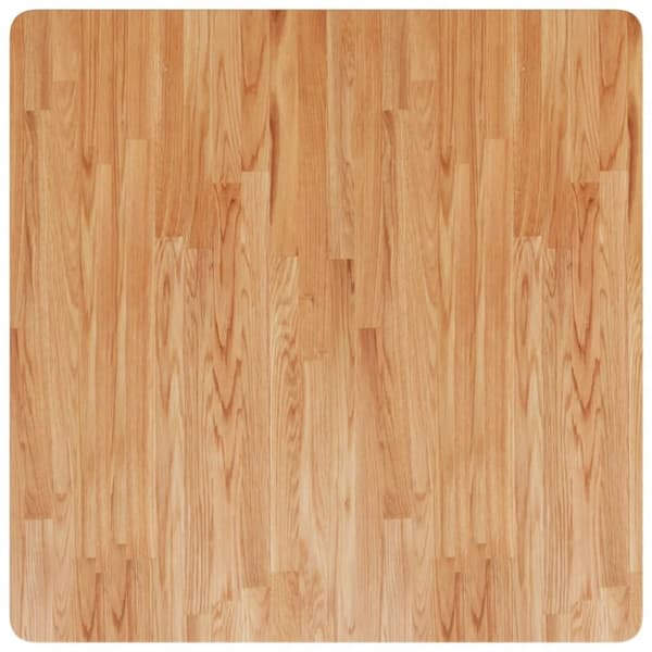 vidaXL firkantet bordplade 80x80x2,5 cm behandlet massivt eg lysebrun
