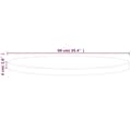 Miniatyrbilde 4 av 4: vidaXL Rund bordplate Ø90x4 cm ubehandlet heltre eik