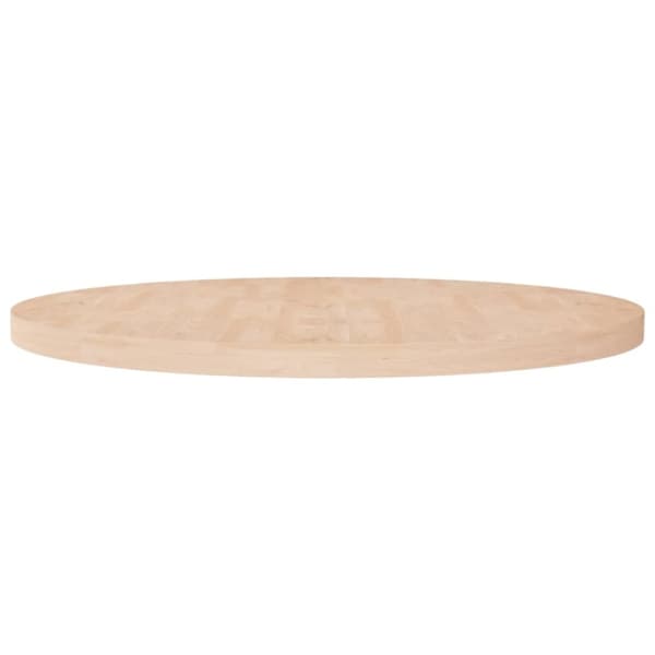 vidaXL Rund bordsskiva Ø90x2,5 cm obehandlat massiv ek