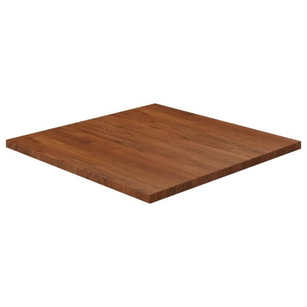 vidaXL Firkantet bordplate mørkebrun 70x70x2,5 cm behandlet heltre eik