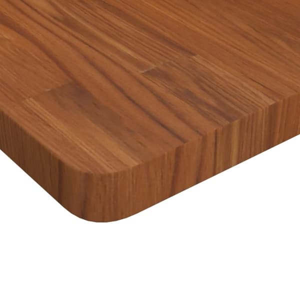 vidaXL Firkantet bordplate mørkebrun 40x40x4 cm behandlet heltre eik