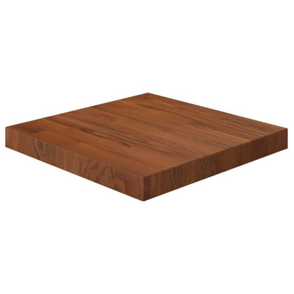 vidaXL Firkantet bordplate mørkebrun 40x40x4 cm behandlet heltre eik