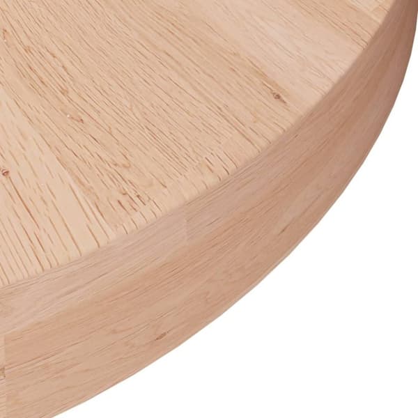 vidaXL Rund bordsskiva Ø30x4 cm obehandlad massiv ek